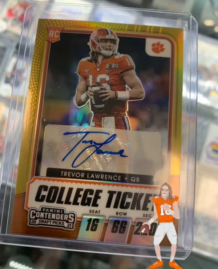 Mavin  2021 Panini Contenders Draft Picks Trevor Lawrence RC Auto /16