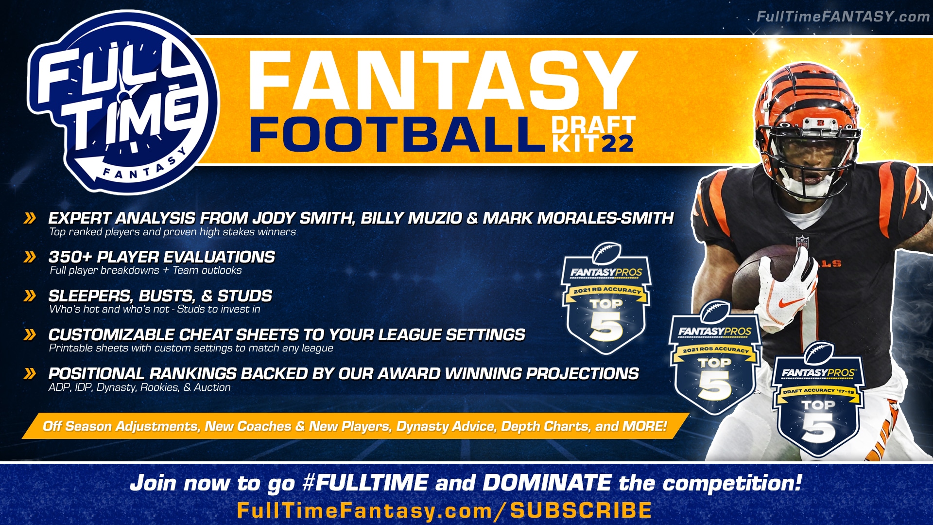 2022 Fantasy Football Draft Kit - FullTime Fantasy