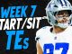 NFL Week 7 Start Sit: Tight Ends