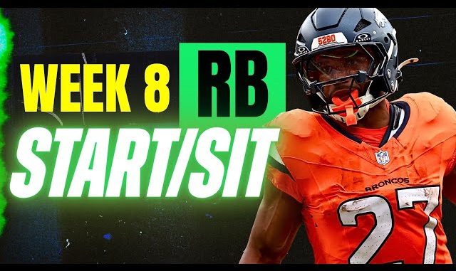 NFL Week 8 Start/Sit: Running Backs