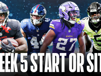 NFL Week 5 Start Sit: Running Backs