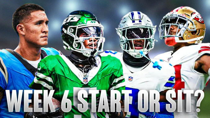 NFL Week 6 Start Sit: WRs
