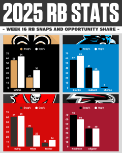 NFC SOUTH Week 16 RB Snaps Report