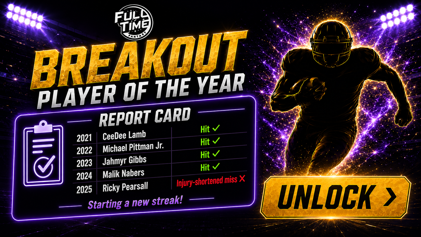 FullTime Fantasy Breakout Player of the Year premium pick