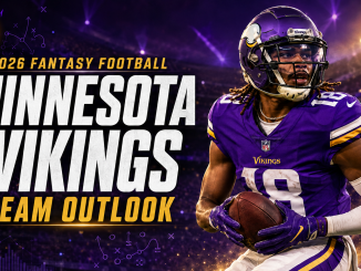 Justin Jefferson featured on the 2026 Minnesota Vikings fantasy football team outlook