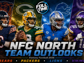 NFC North fantasy football team outlooks 2026 featuring the Bears, Packers, Lions and Vikings