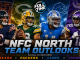 NFC North fantasy football team outlooks 2026 featuring the Bears, Packers, Lions and Vikings