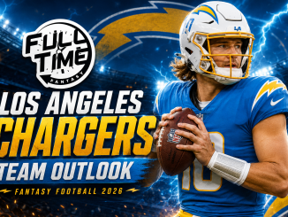 Los Angeles Chargers Fantasy Football Team Outlook 2026 featuring Justin Herbert and the FullTime Fantasy logo