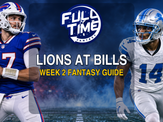 Josh Allen and Amon-Ra St. Brown featured in the Lions at Bills Week 2 fantasy football guide