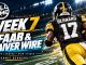 Germie Bernard in a Steelers No. 17 jersey from behind on the FullTime Fantasy Week 7 waiver wire and FAAB cover